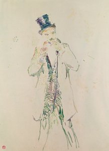 Un Gentiluomo in Piedi che Accende il suo Sigaro, 1885 da Henri de Toulouse Lautrec